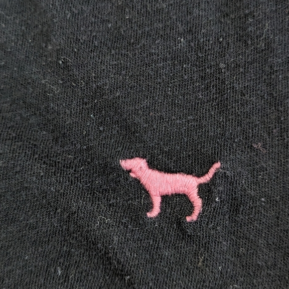 PINK loose black long sleeved tee - Picture 4 of 9